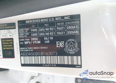 2018 Mercedes-Benz Gle 400 4Matic from USA, damaged, VIN 4JGDA5GB0JB163073